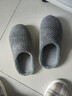 京东京造【厚底防滑】棉拖鞋男士冬季室内居家毛拖保暖半包深灰色42-43 实拍图