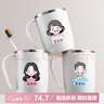  304不锈钢漱口杯一家三口四口刷牙杯亲子牙刷杯儿童洗漱杯牙缸杯 实拍图