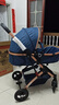 逗逗熊高景观婴儿推车两用避震轻便儿童车推车可折叠宝宝可坐可躺BB车 旗舰藏蓝+全功能+单手收+橡胶轮 实拍图