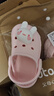 牧童儿童拖鞋夏男宝宝洞洞鞋软底女童卡通洗澡婴幼儿家居鞋萌兔粉150 实拍图