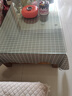 艾薇桌布布艺 防水棉麻餐桌布茶几垫台布长方形书桌垫140*180灰格子 实拍图
