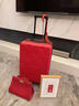 不莱玫行李箱女登机箱拉杆箱男结婚箱密码箱大容量旅行箱子20英寸 红色 实拍图