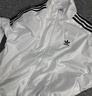 adidas情侣款复古风梭织立领夹克外套男女秋季阿迪达斯官方三叶草 亮白   M 实拍图