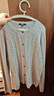 优衣库女装纽花圆领针织开衫/毛衣外套空调衫通勤秋冬新款481477 03 灰色 2XL 实拍图