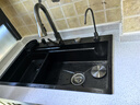 摩恩阳光系列厨房水槽大单槽洗菜盆一体盆洗碗槽304不锈钢台上台中台下盆 升级款小米粒5MM-抽拉龙头全配置 800X450MM 实拍图