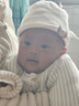 爱贝迪拉婴儿帽子新生婴幼儿无骨胎帽秋冬棉护囟门帽男女宝宝棉帽0-6月 实拍图