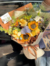 爱里鲜花同城配送向日葵花束生日鲜花见面花送女友新年礼物花店送花 （不负韶华）向日葵玫瑰混搭花束指定日期送达 实拍图