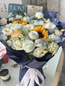 花旺鲜花速递花礼向日葵花束生日送长辈领导同事礼物花同城配送当日达 【若梦流云】2支向日葵+10支白玫瑰|dsb29 实拍图