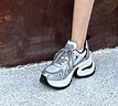 GG-CC【明星同款】月落星河银色厚底老爹鞋女百搭秋季新款G23X4317 银色 皮面 39 实拍图