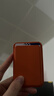 Smorss 适用苹果MagSafe磁吸卡包通用iPhone17-12系列手机背贴卡套公交地铁门禁购物卡袋手机壳卡包橙色 实拍图