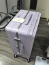 DTA前开盖宽拉杆行李箱女万向轮旅行拉杆皮箱子男薰衣草紫铝框26英寸 实拍图