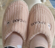 【福利价】小熊小兔棉拖秋冬季情侣保暖学生男拖鞋女居家棉拖鞋 小熊小兔棉拖-粉色 40-41 适合39-40 实拍图