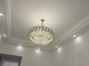 普亿照明（PUYI）客厅灯水晶吊灯大气轻奢客厅吊灯水晶灯广东中山灯具套餐三室两厅 圆形 直径80cm（全光谱） 全光谱LED光源 实拍图