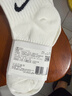 耐克速干训练短袜(3双)春季支撑柔软舒适NIKE SX7677 100白/(黑) S 实拍图