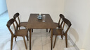 舒歌餐桌家用餐桌椅组合 全实木餐桌小户型 原木风餐桌钢化玻璃桌面 胡桃色 一桌四椅 120cm *70cm*75cm 实拍图