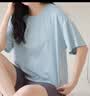 莫代尔睡衣女带胸垫夏季薄款冰丝凉感短袖短裤可外穿家居服两件套 T886套头短裤 一体带胸垫 L （100-120斤） 实拍图