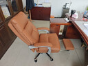 顾全电脑椅人体工学椅真皮办公椅可躺久坐舒适老板椅家用C570棕皮 实拍图