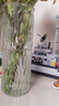 盛世泰堡 花瓶水养玻璃插花瓶水培富贵竹客厅花瓶摆件透明冰纹直筒款1025 实拍图