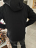 特步防泼水外套秋冬新款男夹克上衣跑步服户外骑行服双层风衣运动服 0110加绒-正黑色-经典简约 3XL 实拍图