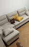 源氏木语布艺沙发简约现代客厅实木小户型沙发【沙砾白大三人位+转角】 实拍图
