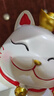 奇雅莱招财猫玄关钥匙收纳摆件入户鞋柜客厅家居装饰搬家乔迁新居礼品 微笑大肚招财猫+球拍木架 实拍图