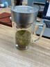 富光双层玻璃杯商务泡茶杯子大容量耐热办公水杯过滤带把银色320ml 实拍图