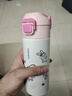 富光儿童水杯316保温杯大容量杯子小学生礼物专用安全锁扣直饮吸管杯 蓬蓬兔粉IP款400ml 实拍图