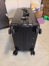 双星（doublestar）行李箱拉杆箱男次日达可登机箱大容量学生铝框密码箱旅行箱皮箱子 尊贵黑【加厚铝框可坐可踩】 28英寸  长途出行-加厚箱体 实拍图