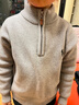 左西男童毛衣半拉链秋冬装2025新款儿童针织衫男孩上衣潮 灰色 160 实拍图