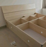 全友家居 床原木风现代简约主卧室双人大床1.8x2米家用高脚板式床家具 实拍图