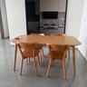 源氏木语 实木餐桌现代简约家用饭桌北欧小户型餐厅桌子橡木 原木色餐桌1.6米+ 圆弧餐椅*4 实拍图