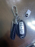 萨迪达日产汽车钥匙套14代轩逸天籁奇骏逍客东风尼桑骐达蓝鸟劲客包扣壳 A款三杠/皮纹【太空银】+编织扣 适用日产 实拍图