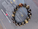 VAUBEL天然黑曜石貔貅手链情侣款金曜石手串彩虹眼虎眼石小众生日礼物男 【收藏级】14mm天然金曜石黄虎眼（一物一证） 实拍图