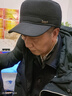帽子男士秋冬保暖帽户外潮流帽韩版中年平顶帽鸭舌帽 黑色 可调节 实拍图