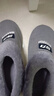 回力室内包跟男士棉拖鞋厚底保暖棉鞋冬季带后跟居家加绒拖鞋女冬 浅灰色 40-41 标准码 实拍图