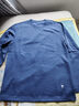 拇指白小T热力加厚加绒长袖T恤秋冬新款保暖百搭打底衫 男款藏蓝 2XL 实拍图