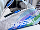 川崎（KAWASAKI）羽毛球包大容量多功能手提单肩斜挎包3支装C8368 米白绿 实拍图