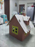 VOXCAE幼儿园手工房子纸板儿童diy制作小屋建筑模型城堡小房子玩具屋 小屋模型+颜料+笔 实拍图