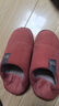 回力纯色全包棉鞋情侣室内外防滑保暖棉拖鞋HLX0233红色40-41码 实拍图