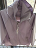 短款外套女春夏新款纯色双层连帽小风衣宽松胖MM休闲户外防风上衣 紫色 【短款外套女】春秋夏可穿 4XL 建议【160-175斤】 实拍图