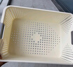 名创优品同款 杂物收纳筐塑料桌面收纳盒厨房橱柜零食玩具整理筐 奶油色高款特大号 实拍图