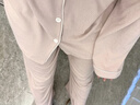 MUJI女式柔软针织前开睡衣套装女士家居服女款女装25年秋季 FD32CC5A 烟熏粉色 S -M 上装160/84A 下装160/66A 实拍图