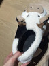 细细条（XIXITIAO）情侣可爱小奶牛棉拖鞋秋冬季男女士居家亲子保暖毛毛拖鞋 全包跟款白色 42-43（适合41-42的脚） 实拍图