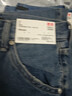 优衣库女装男装宽松廓形牛仔裤/弯刀镰刀裤子479000 482280 479000/67海蓝色 24 /155/62A 实拍图