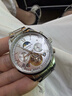 冠琴（GUANQIN）手表男机械表全自动镂空飞轮瑞士品质防水夜光皮带男士双日历手表 银色白面【明星代言】 实拍图