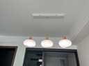 雷士（NVC）奶油风法式浪漫云团灯罩餐厅灯智能全光谱3头吊灯WHDD48D/G-01 实拍图