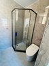 九牧（JOMOO） 【定制】极窄钻石淋浴房一体式干湿分离淋浴隔断沐浴房赠石基E17 枪灰型材（内外双开） 【光玻】900*900*2000mm 实拍图