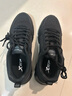 特步男鞋跑步鞋新款冬季厚底旅游透气轻便皮网面休闲运动鞋慢跑鞋子男 黑色 40 实拍图
