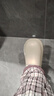 洁丽雅防水棉拖鞋男士秋冬季家居室内防滑防臭保暖踩屎感全包跟棉鞋女款 乳咖 42-43 【适合41-42码】 实拍图