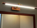 若朗镜前灯浴室卫生间洗漱台壁灯中古风长条复古胡桃木色卧室化妆台灯 【全光谱】胡桃木色-70CM 白光 实拍图